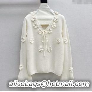 Famous Brand Miu Miu Wool Sweater M121820 White 2025