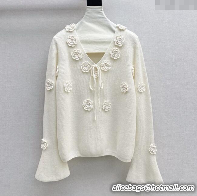 Famous Brand Miu Miu Wool Sweater M121820 White 2025