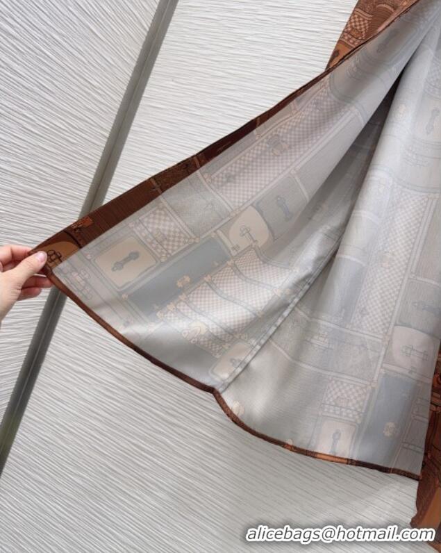 Grade Design Louis Vuitton Silk Dress LV121805 Brown 2025