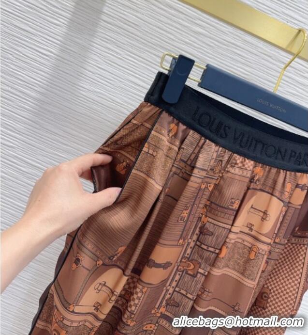 Super Quality Louis Vuitton Silk Pants LV121807 Brown 2025