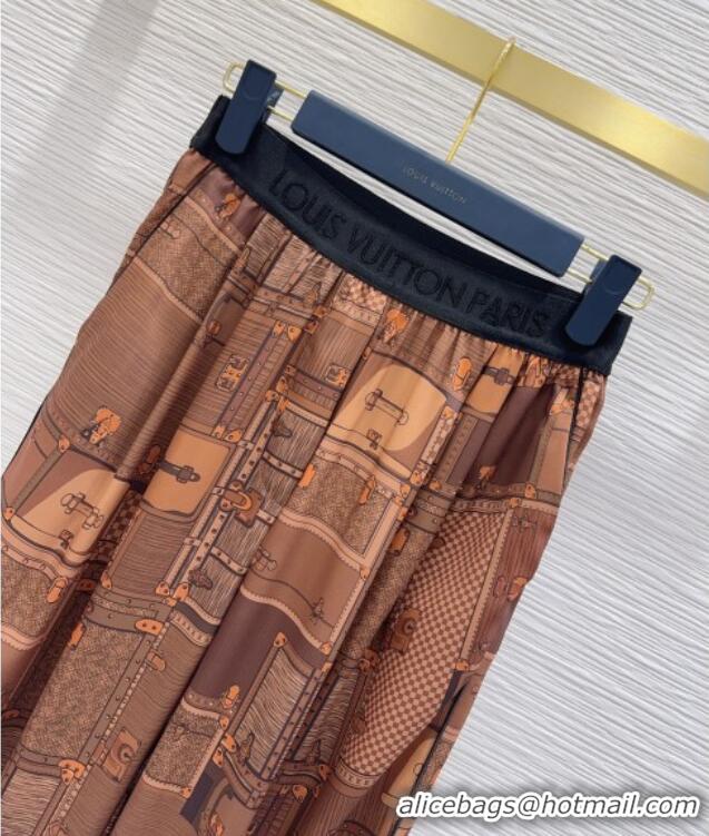 Super Quality Louis Vuitton Silk Pants LV121807 Brown 2025