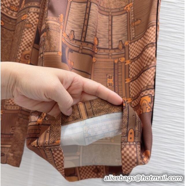 Super Quality Louis Vuitton Silk Pants LV121807 Brown 2025