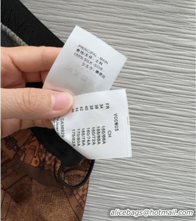 Super Quality Louis Vuitton Silk Pants LV121807 Brown 2025