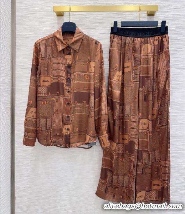 Buy Promotional Louis Vuitton Silk Shirt LV121808 Brown 2025