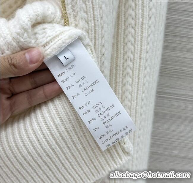 ​Top Quality Louis Vuitton Wool & Cashmere Zipped Cardigan LV121809 Beige 2025