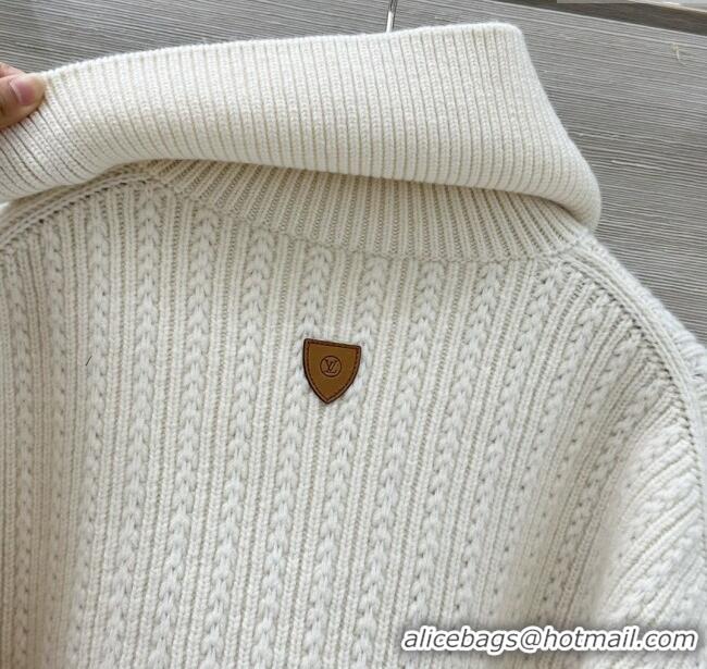 ​Top Quality Louis Vuitton Wool & Cashmere Zipped Cardigan LV121809 Beige 2025