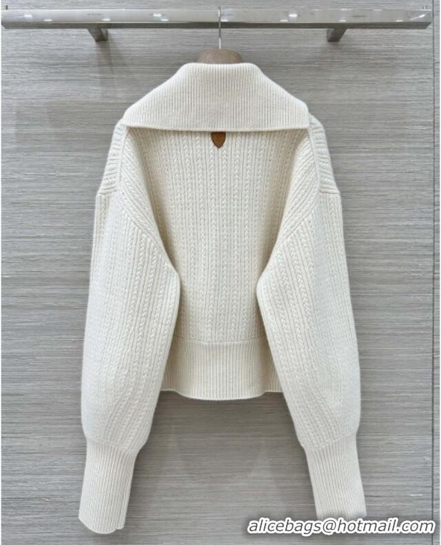 ​Top Quality Louis Vuitton Wool & Cashmere Zipped Cardigan LV121809 Beige 2025