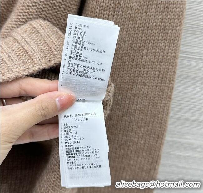 Well Crafted Bottega Veneta Wool Cardigan B121810 Brown 2025