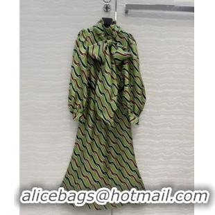 Super Quality Gucci Silk Dress G121818 Green 2025