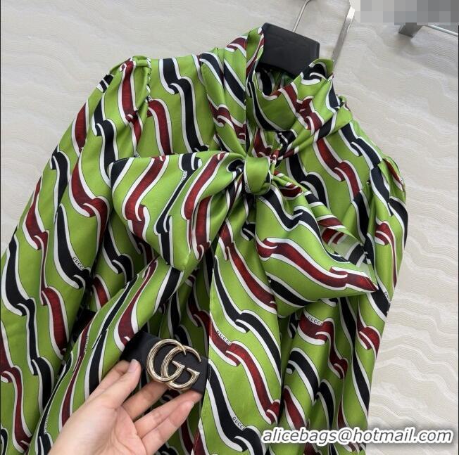 Super Quality Gucci Silk Dress G121818 Green 2025