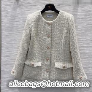 Buy Promotional Chanel Wool Tweed Jacket CH121804 Beige 2025