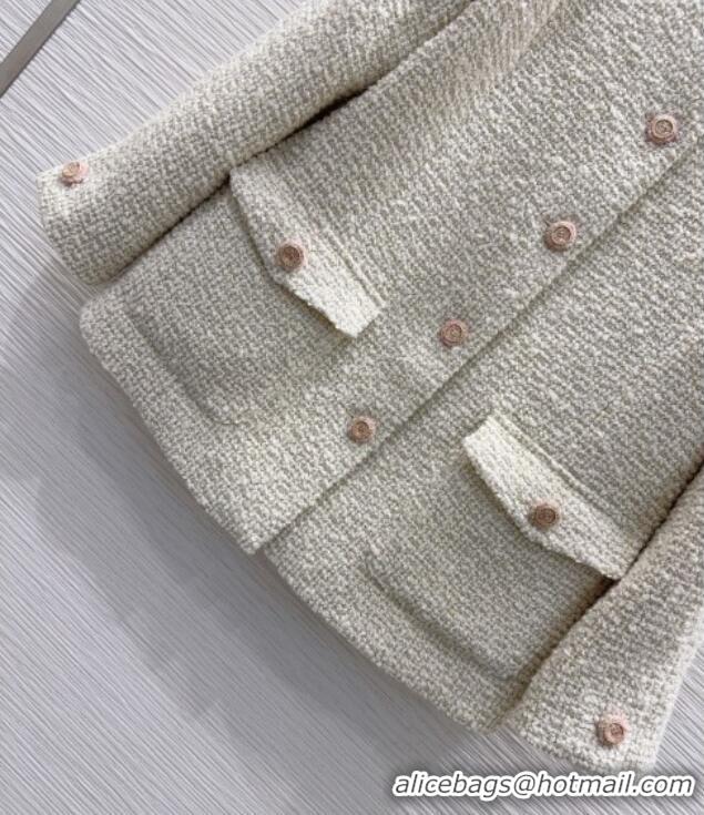 Buy Promotional Chanel Wool Tweed Jacket CH121804 Beige 2025