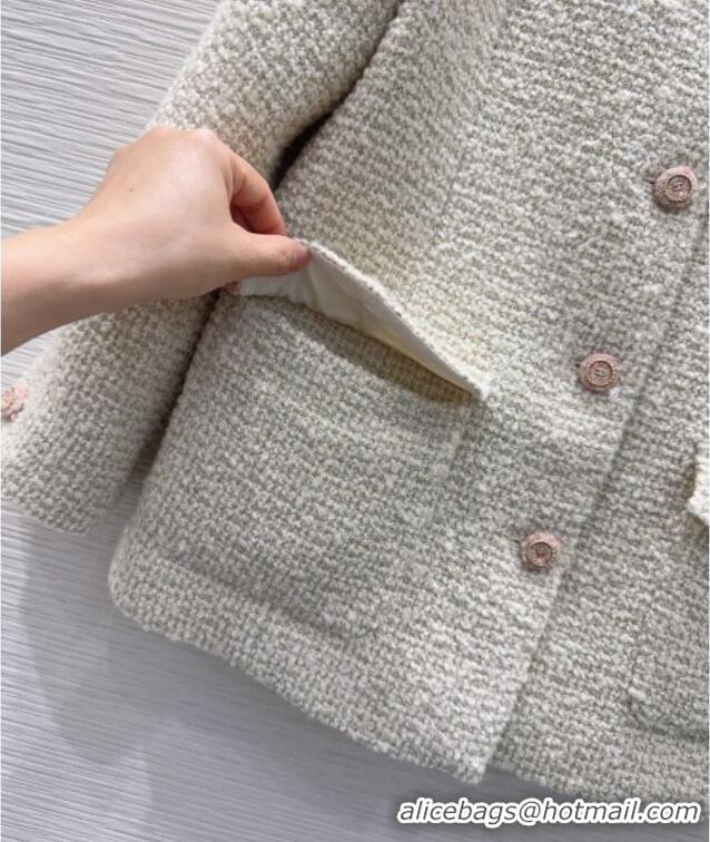 Buy Promotional Chanel Wool Tweed Jacket CH121804 Beige 2025