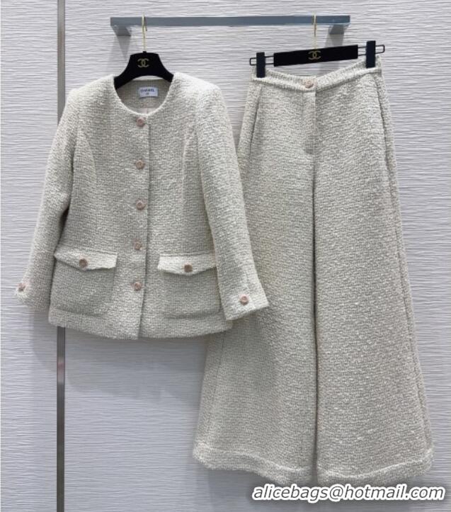 Buy Promotional Chanel Wool Tweed Jacket CH121804 Beige 2025