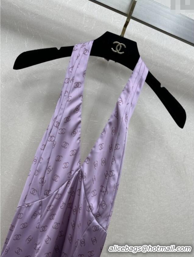 Market Sells Cheap Chanel CC Dress CH121816 Purple 2025