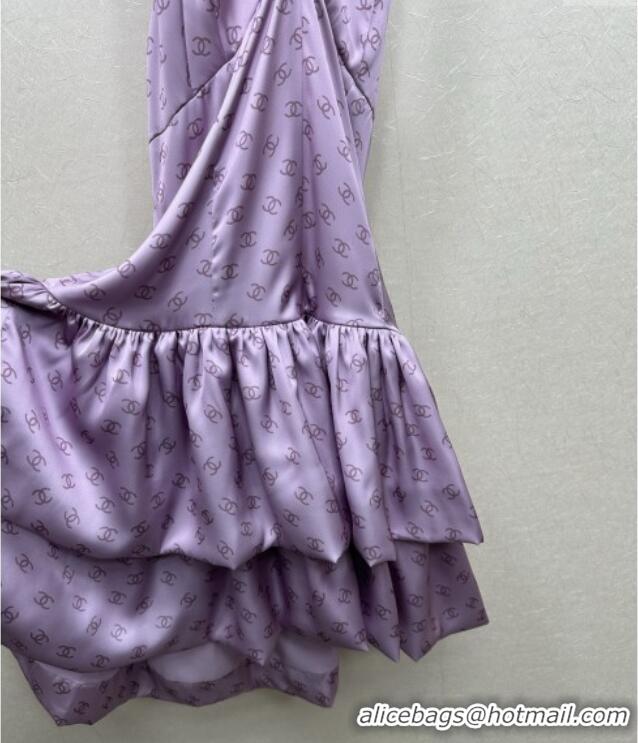 Market Sells Cheap Chanel CC Dress CH121816 Purple 2025