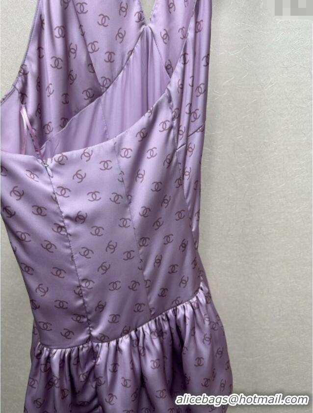 Market Sells Cheap Chanel CC Dress CH121816 Purple 2025