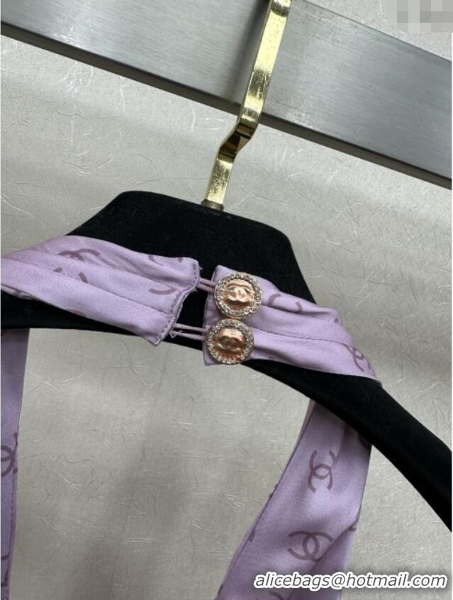 Market Sells Cheap Chanel CC Dress CH121816 Purple 2025