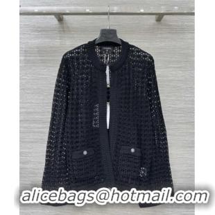 Buy Fashionable Chanel Knit Cardigan CH121822 Black 2025