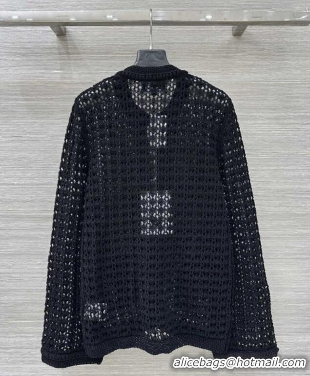 Buy Fashionable Chanel Knit Cardigan CH121822 Black 2025