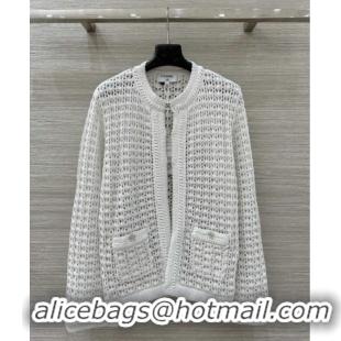 Popular Style Cheap Chanel Knit Cardigan CH121823 White 2025