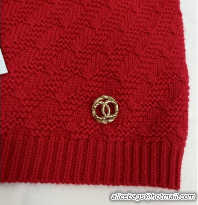 Fashion Discount Chanel Knit Vest CH121827 Red 2025