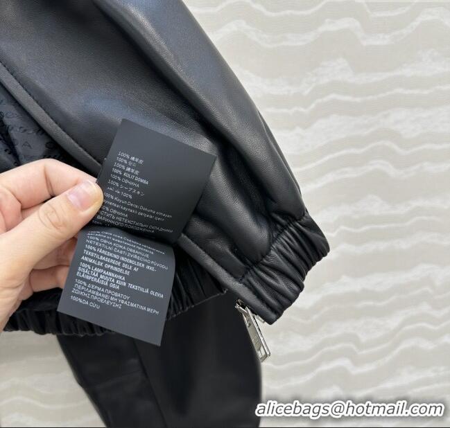 Luxury Discount Prada Lambskin Jacket P121828 Black 2025