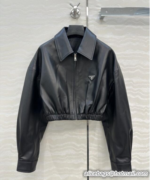 Luxury Discount Prada Lambskin Jacket P121828 Black 2025