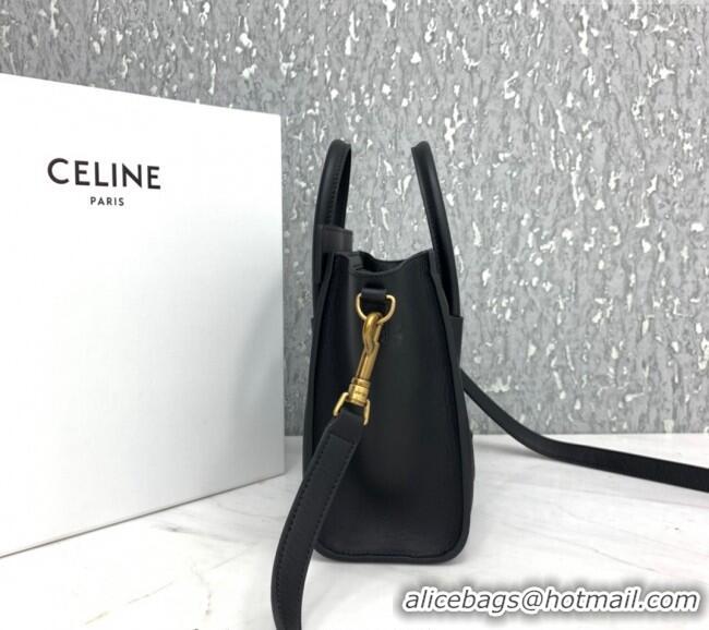 Wholesale Cheap Celine Nano Luggage Bag in Smooth Calfskin 189243 Black