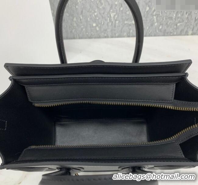 Wholesale Cheap Celine Nano Luggage Bag in Smooth Calfskin 189243 Black