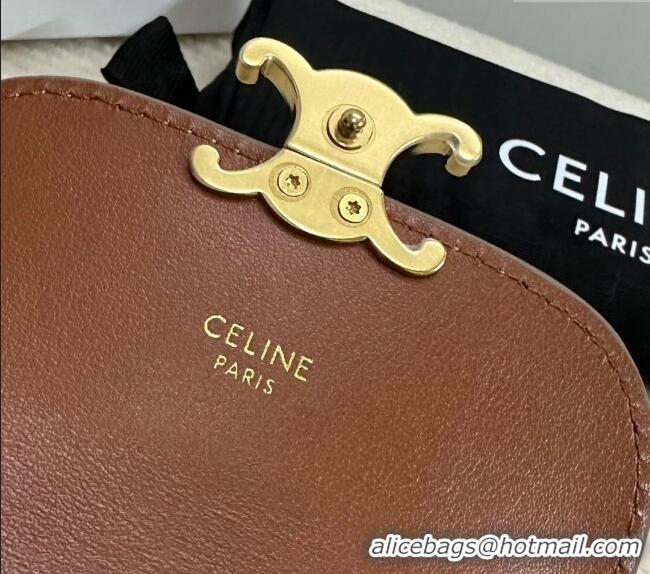 Original Cheap Celine Small Wallet in Triomphe Canvas 10D782 Beige Grey 2024