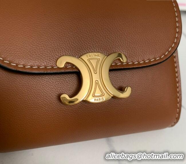 Grade Quality Celine Small Wallet in Calfskin 10D783 Brown 2024