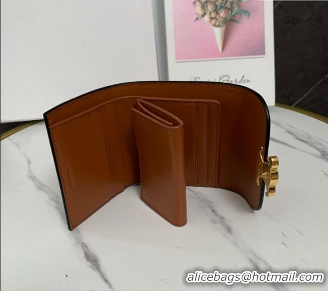 Grade Quality Celine Small Wallet in Calfskin 10D783 Brown 2024