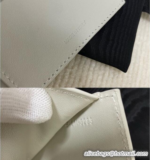 Good Quality Celine Small Wallet in Shiny Calfskin 10D783 Pale Grey 2024