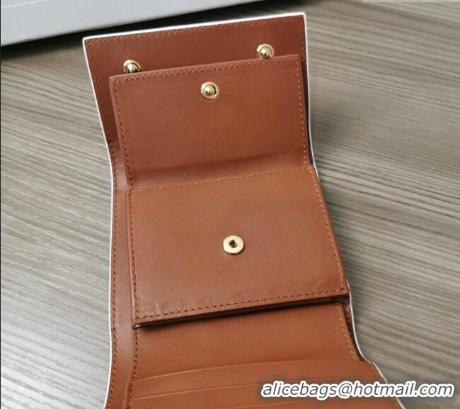 Grade Design Celine Small Trifold Wallet in Triomphe Canvas 10D572 White 2024