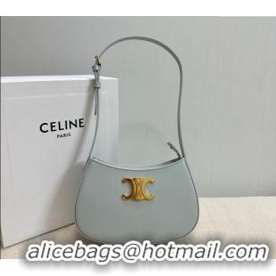 Unique Grade Celine Medium Tilly Bag in Shiny Calfskin 115702 Light Grey 2024