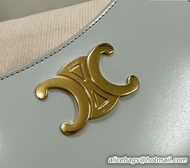 Unique Grade Celine Medium Tilly Bag in Shiny Calfskin 115702 Light Grey 2024