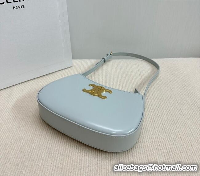 Unique Grade Celine Medium Tilly Bag in Shiny Calfskin 115702 Light Grey 2024