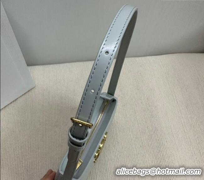 Unique Grade Celine Medium Tilly Bag in Shiny Calfskin 115702 Light Grey 2024