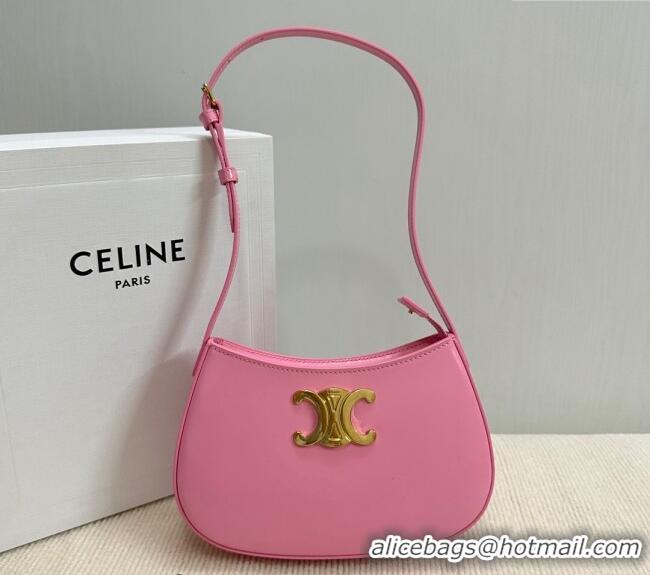 Good Looking Celine Medium Tilly Bag in Shiny Calfskin 115702 Pink 2024