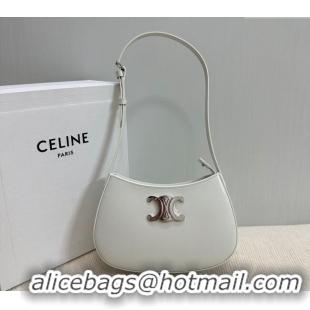 Shop Discount Celine Medium Tilly Bag in Shiny Calfskin 115702 White 2024