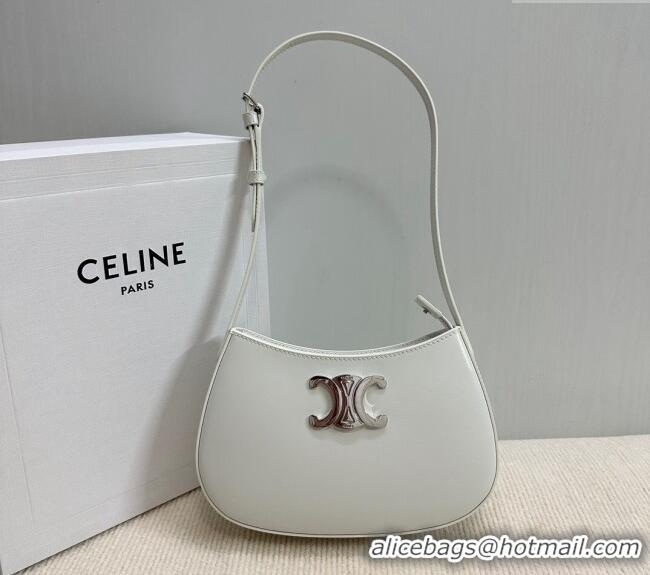 Shop Discount Celine Medium Tilly Bag in Shiny Calfskin 115702 White 2024