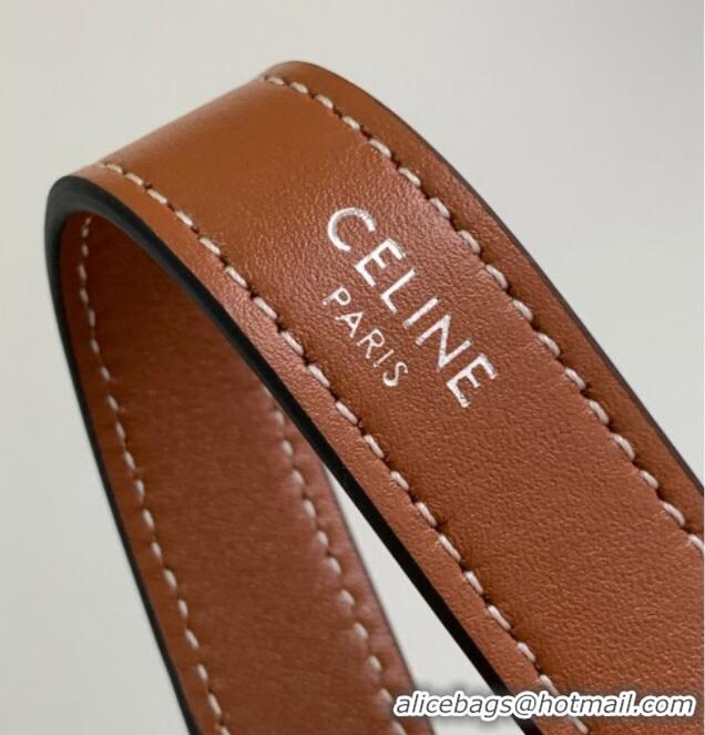 Buy Classic Celine Ava Hobo bag in Triomphe Denim 193952 Blue 2024