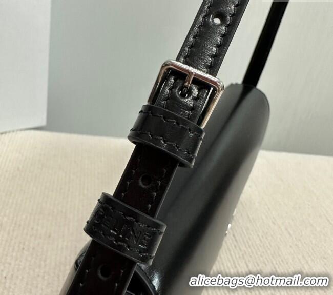 Best Quality Celine Medium Lola Shoulder bag in Shiny Calfskin 115533 Black 2024