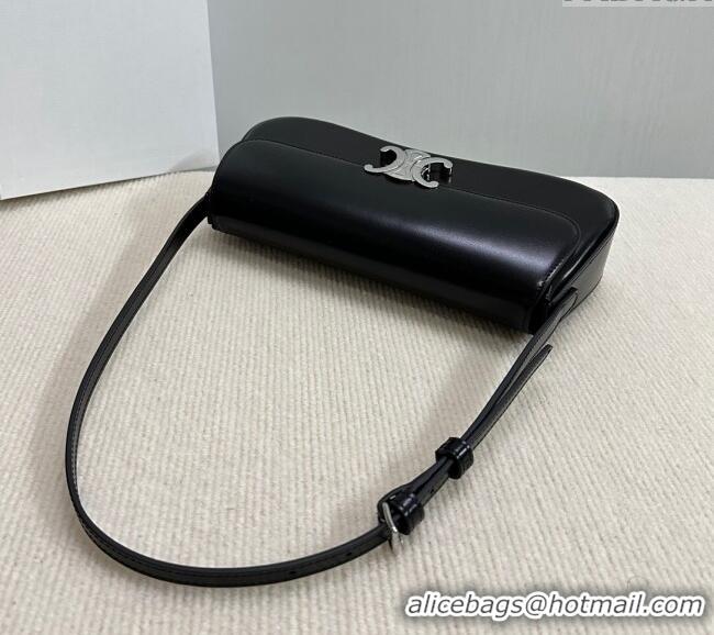 Best Quality Celine Medium Lola Shoulder bag in Shiny Calfskin 115533 Black 2024