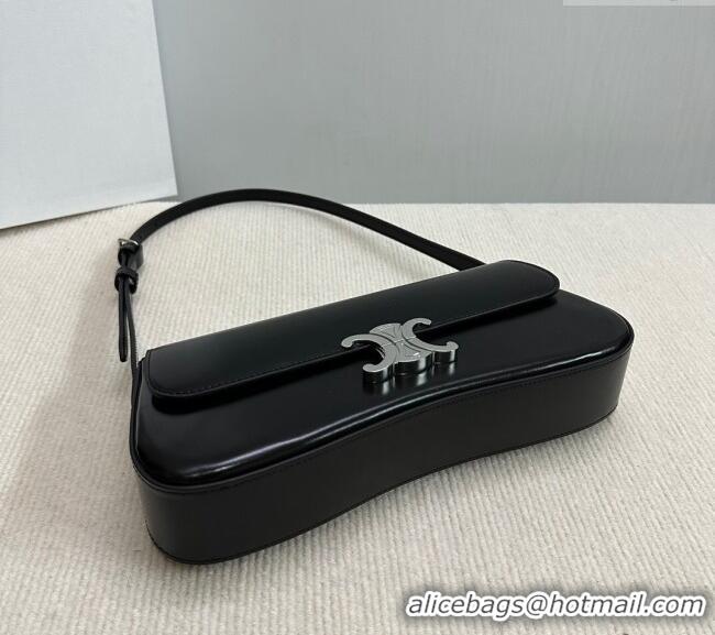 Best Quality Celine Medium Lola Shoulder bag in Shiny Calfskin 115533 Black 2024