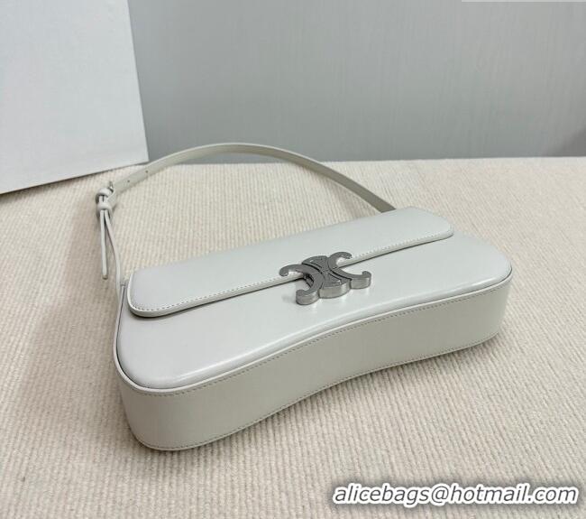 Unique Discount Celine Medium Lola Shoulder bag in Shiny Calfskin 115533 White 2024
