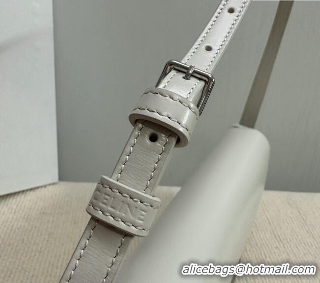 Unique Discount Celine Medium Lola Shoulder bag in Shiny Calfskin 115533 White 2024