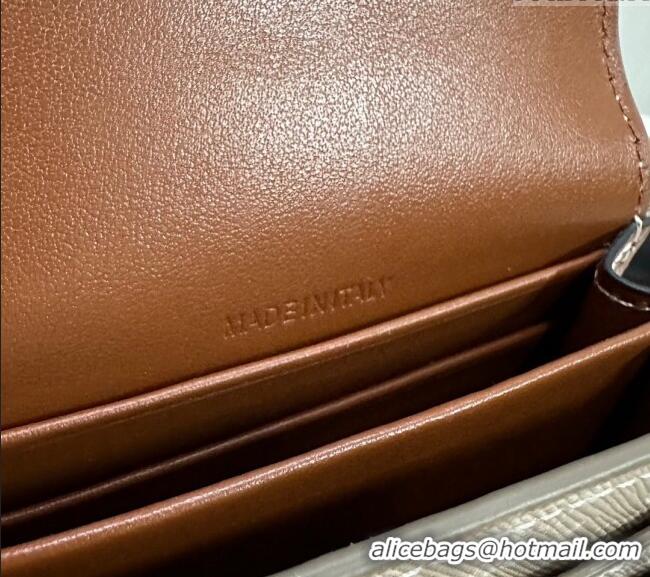 Spot Bulk Celine Business Card Holder in Triomphe Canvas and Lambskin 10E242 Beige Grey 2024