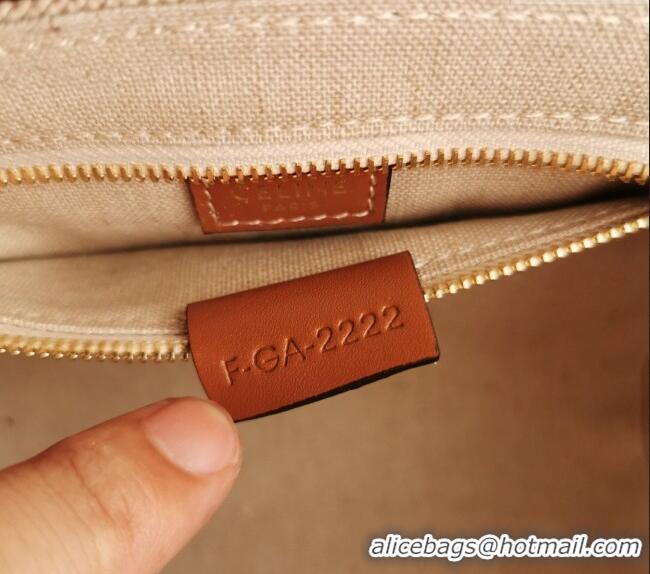 Cheapest Celine Mini Soft 16 Bag in Canvas and Calfskin 100352 Beige 2024